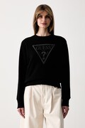 Guess μπλούζα γυναικεία με βαμβάκι μαύρη W6YQ04 K3858