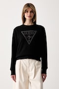Guess bluza damska z bawełną czarna W6YQ04 K3858