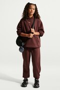 Nike bluza oversize dziecięca z bawełną Studio Nike Sportswear bordowa IM4964