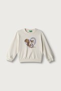 United Colors of Benetton hanorac pentru copii din bumbac bej 3J70G10NJ