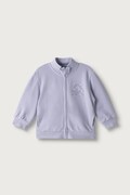 United Colors of Benetton mikina na zips detská bavlnená fialová 3J70G504H