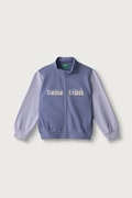 United Colors of Benetton bluza rozpinana dziecięca bawełniana fioletowa 3J70G504H