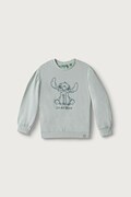 United Colors of Benetton felpa per bambini in cotone verde 3J70G10NE