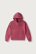 United Colors of Benetton bluza rozpinana z kapturem dziecięca bawełniana różowa 3J68C506D