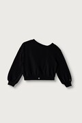 United Colors of Benetton felpa per bambini in cotone nera 33NVC400B