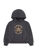 Converse bluza z kapturem dziecięca z bawełną czarna 4CJ841
