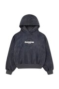 Converse bluza z kapturem dziecięca z bawełną czarna 4CJ838