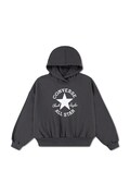 Converse bluza z kapturem dziecięca z bawełną czarna 4CJ024
