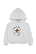 Converse bluza z kapturem dziecięca z bawełną biała 3CJ841
