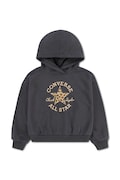 Converse bluza z kapturem dziecięca z bawełną czarna 3CJ841