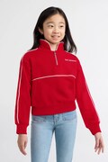 Levi's bluza dziecięca z bawełną MEET AND GREET HALF ZIP czerwona 4ER410
