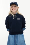 Tommy Hilfiger bluza dziecięca z bawełną granatowa KG0KG09572