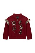 Guess bluza rozpinana dziecięca bawełniana bordowa K6BQ03 K5895