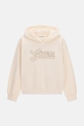 Guess mikina s kapucí dětská s bavlnou béžová J6BQ06 K6091