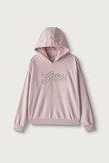 Guess mikina s kapucí dětská s bavlnou růžová J6BQ06 K6091