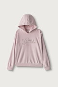 Guess mikina s kapucí dětská s bavlnou růžová J6BQ06 K6091