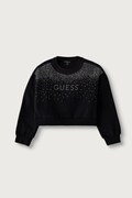 Guess μπλούζα παιδική βαμβακερή μαύρη J6BQ02 K6084