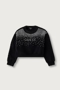 Guess μπλούζα παιδική βαμβακερή μαύρη J6BQ02 K6084