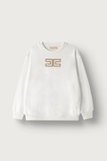 Elisabetta Franchi bluza dziecięca bawełniana beżowa EFFE183.C.FF017