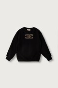 Elisabetta Franchi bluza dziecięca bawełniana czarna EFFE183.C.FF017