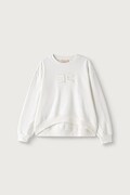 Elisabetta Franchi суичър за деца от памук бял EFFE185.C.FF017