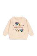 Konges Sløjd bluza dziecięca z bawełną LOU SEQUIN SWEAT SHIRT GOTS beżowa KS106104