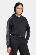 adidas mikina na zips s kapucňou detská s bavlnou čierna KC7203