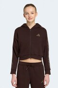 adidas mikina na zips detská s bavlnou hnedá KZ0133