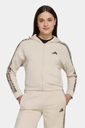 adidas mikina na zips s kapucňou detská s bavlnou béžová KC7205