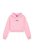 Guess кофта з капюшоном дитяча бавовняна рожева J6YQ10 K3908