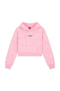 Guess кофта з капюшоном дитяча бавовняна рожева J6YQ10 K3908