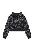 Guess кофта з капюшоном дитяча бавовняна чорна J6YQ10 K3908