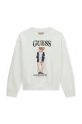 Guess bluza dziecięca bawełniana biała J6YQ01 K4419