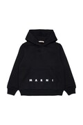 Marni bluza z kapturem dziecięca bawełniana czarna M01883