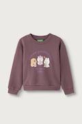 United Colors of Benetton bluza dziecięca z bawełną fioletowa 392VG10NR