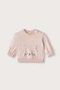United Colors of Benetton dukserica za bebe s pamukom roza 3YWVA107F