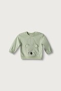 United Colors of Benetton dukserica za bebe s pamukom zelena 3YWVA107F