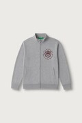 United Colors of Benetton bluza rozpinana dziecięca bawełniana szara 3J68C506E