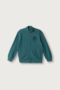 United Colors of Benetton felpa con cerniera per bambini in cotone turchese 3J68C506E