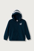 Puma bluza z kapturem dziecięca z bawełną Mid90s Relaxed Full-Zip Hoodie TR B niebieska 694665