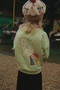 Konges Sløjd bluza dziecięca bawełniana LOU SWEAT SHIRT GOTS zielona KS106107
