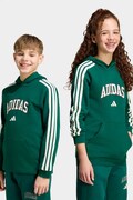 adidas bluza z kapturem dziecięca z bawełną zielona KE1636