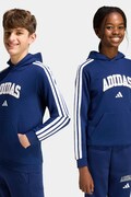 adidas bluza z kapturem dziecięca z bawełną niebieska KE1634