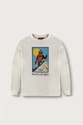 Napapijri longsleeve dziecięcy bawełniany S-ELLIS LS beżowy NP0A8BJKN1A1