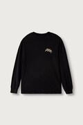 Napapijri longsleeve dziecięcy bawełniany S-ELLIS LS czarny NP0A8BJK9411