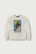 Napapijri longsleeve dziecięcy bawełniany S-ELLIS LS beżowy NP0A8BJKN1A1