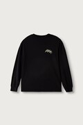 Napapijri longsleeve dziecięcy bawełniany S-ELLIS LS czarny NP0A8BJK9411