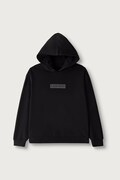 Napapijri bluza z kapturem dziecięca z bawełną B-NEW BOX LOGO H W czarna NP0A8BA99411