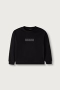 Napapijri bluza dziecięca z bawełną B-NEW BOX LOGO C W czarna NP0A8B3K9411