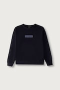 Napapijri суичър за деца с памук B-NEW BOX LOGO C W тъмносин NP0A8B3K1761